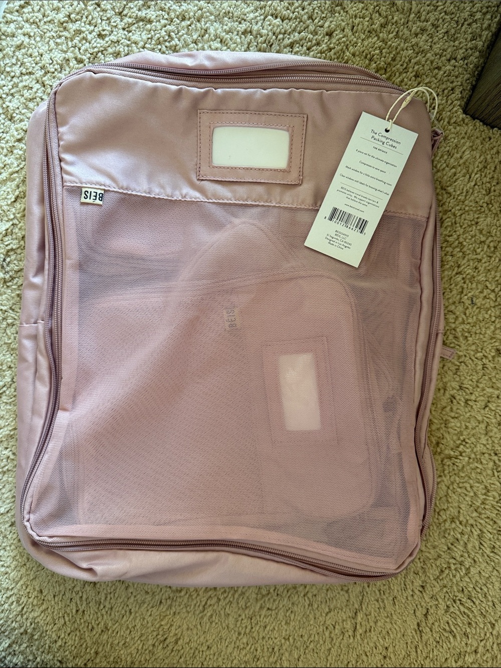 BEIS Compression Packing Cubes in Atlas Pink